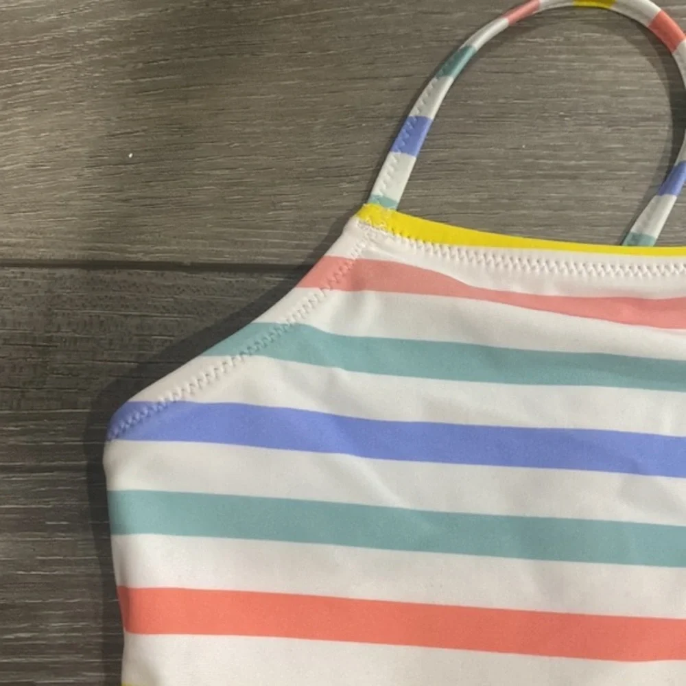 NWT! Crewcuts‎ Girls Striped Bikini Top